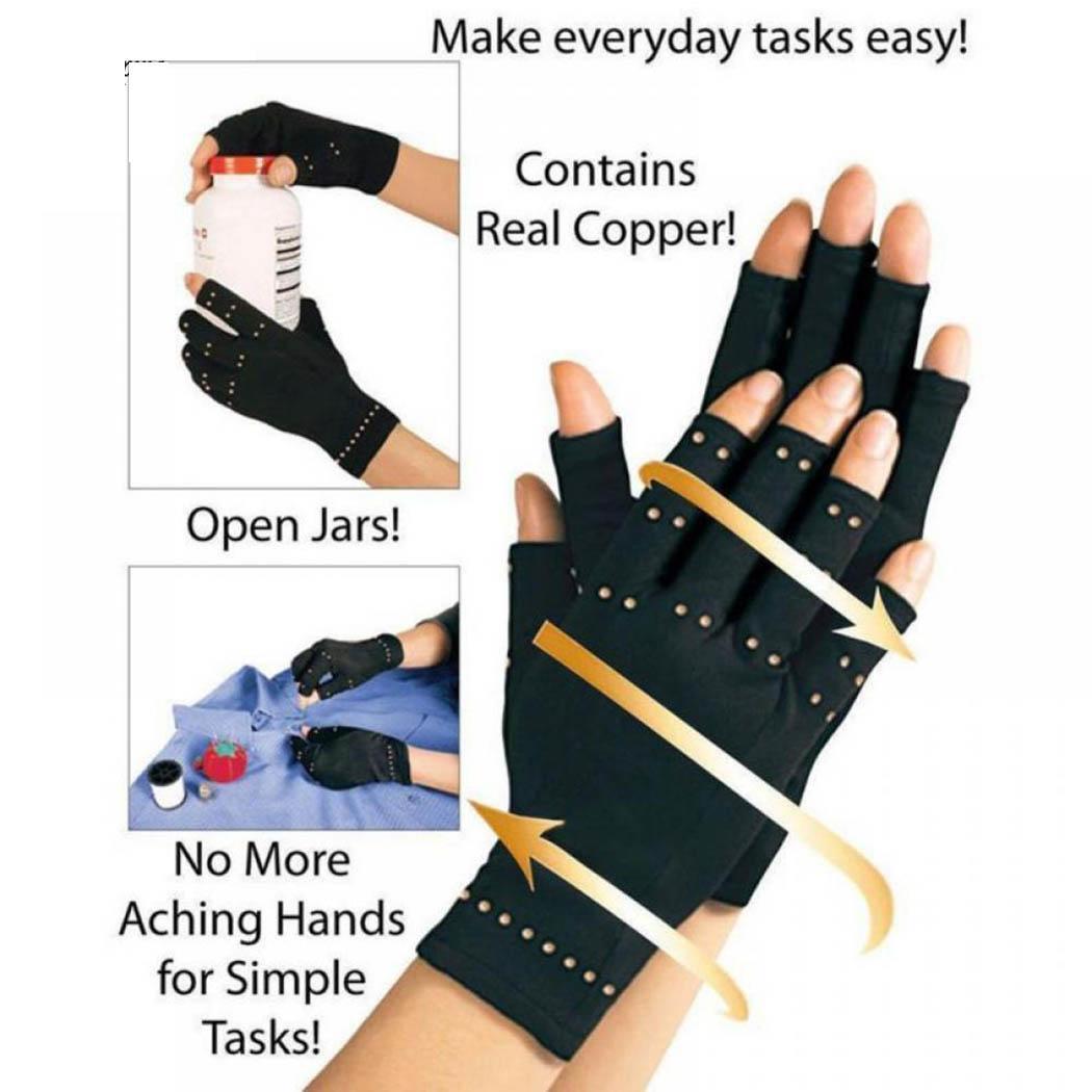 Copper fiber sports health half blood recovery gloves