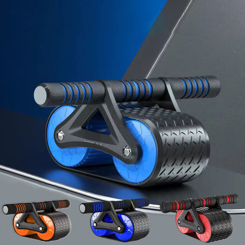 Double Wheel Abdominal Exerciser | Automatic Rebound | Core Trainer - FitZone