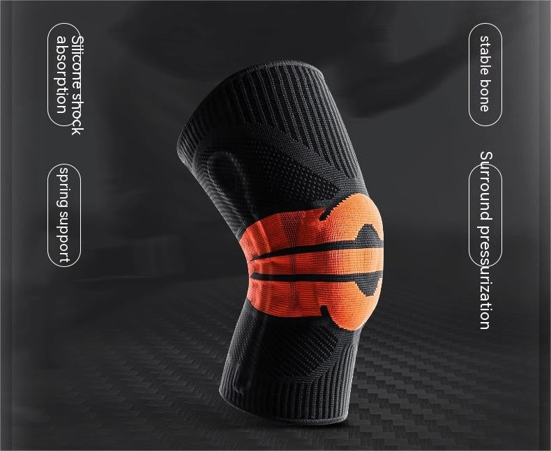 Fitness Running Cycling Patella Knee Silicone Sleeve Protective Gear