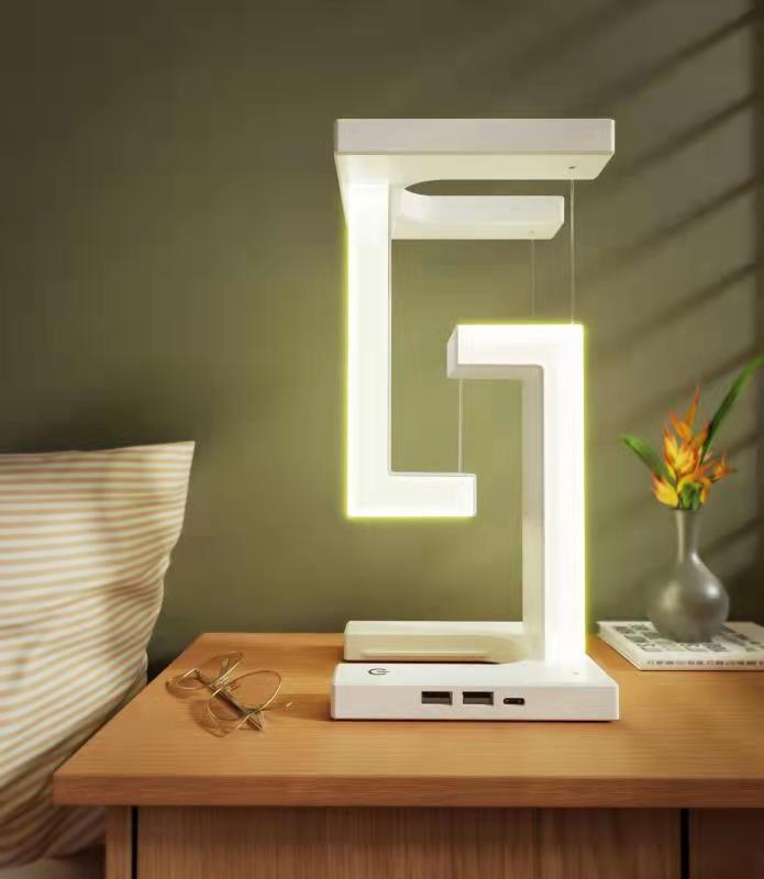 Creative Smartphone Wireless Charging Suspension Table Lamp - Balance Lamp Floating For Home Bedroom