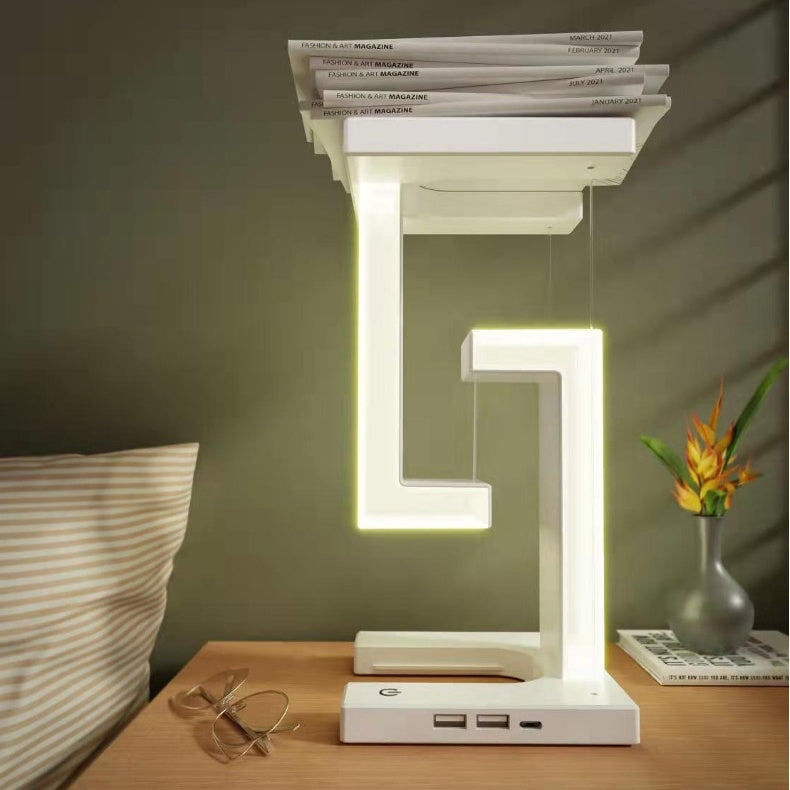 Creative Smartphone Wireless Charging Suspension Table Lamp - Balance Lamp Floating For Home Bedroom
