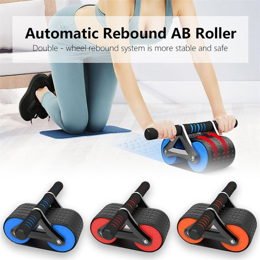 Double Wheel Abdominal Exerciser | Automatic Rebound | Core Trainer - FitZone